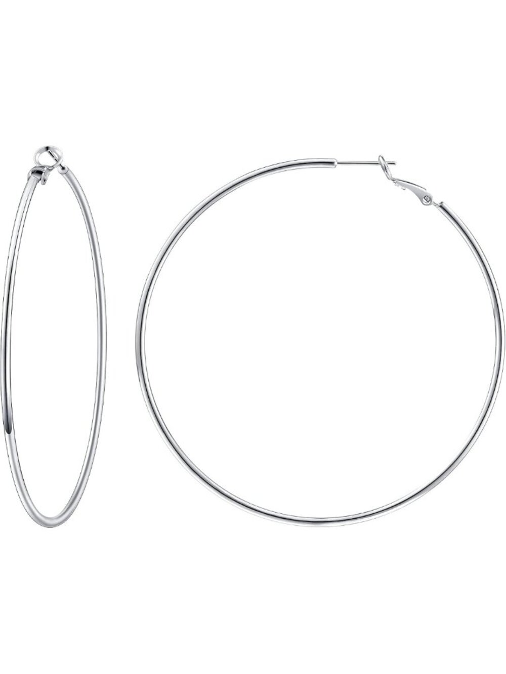 Elegant 14K Gold Plated Thin Hoop Earrings for Women - Stylish & Lightweight